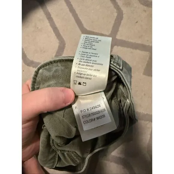 PAIGE Jolie Twill Cargo Pants in Ivy Green Size 29 - Picture 6 of 9